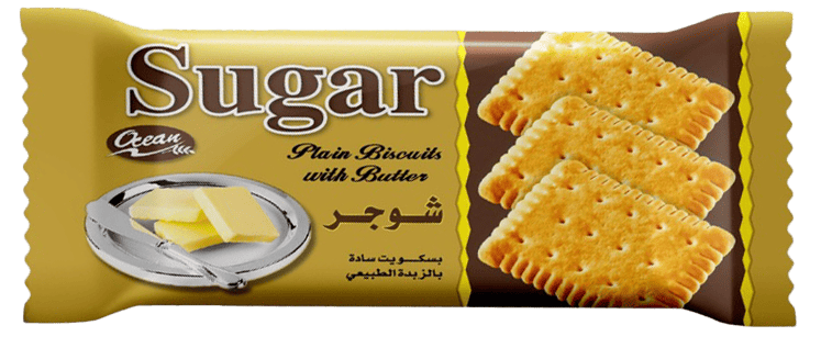 شوجر بسكويت سادة بالزبدة الطبيعي
