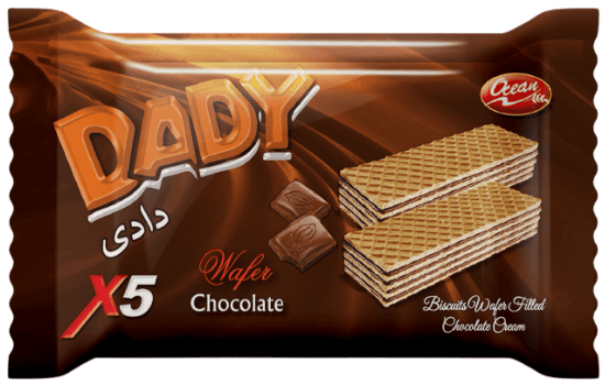 ويفر دادي محشو بكريمة الشوكولاتة