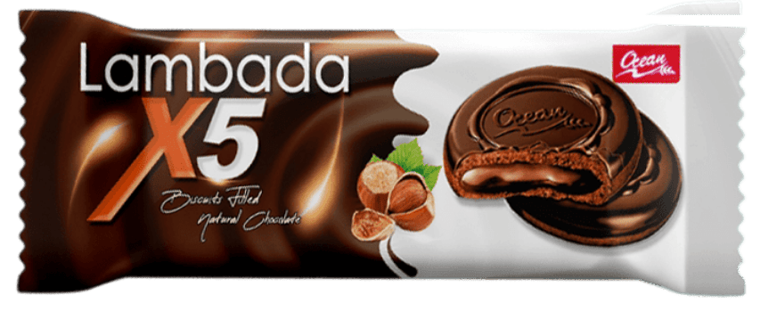 ساندويتش مغطي بالشوكولاتة الطبيعي و محشو بكريمة الشوكولاتة باليندق